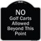 Signmission Designer Series-No Golf Carts Allowed, Black & Silver Heavy-Gauge Aluminum, 18" x 18", BS-1818-9807 A-DES-BS-1818-9807 - alternate 1
